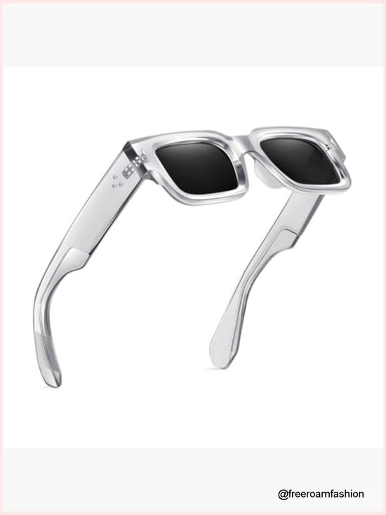 Chunky Square Frame Sunglasses for Women Men Trendy Rectangle UV400 Sun Shades main image 4